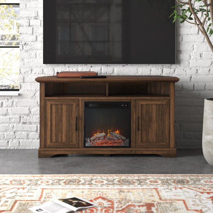 Steelside™ Yolanda TV Stand for TVs up to 60" with Fireplace Included